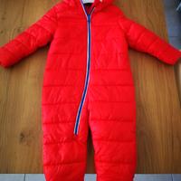 NUOVA TUTINA DA NEVE INTERA ROSSA 80cm.MAI USATA