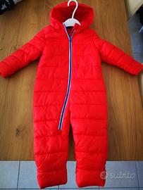 NUOVA TUTINA DA NEVE INTERA ROSSA 80cm.MAI USATA