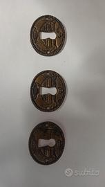 3 bocchette per chiavi in bronzo