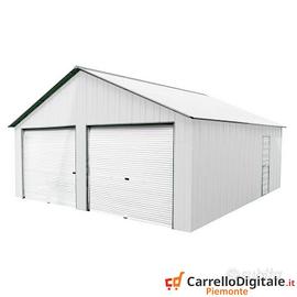 Box cantiere 666x724 due saracinesche bianco