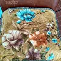 Cuscino antico velluto floreale