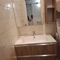 Mobile bagno sospeso 87cm con lavabo mineral marmo