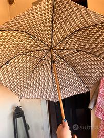 Ombrello christian Dior vintage monogram marrone