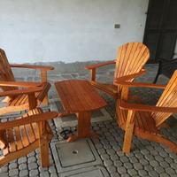 salotto da giardino in larice massello