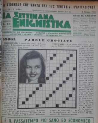 Settimana enigmistica 1001 del 2 giugno 1951