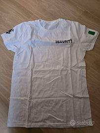T-Shirt Security bianca usata taglia M