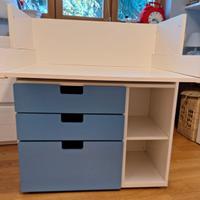 Fasciatoio/scrivania per bambini