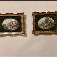 ELEGANTEcoppiaQUADRIdipintiCeramicaPASTORALExxSECO