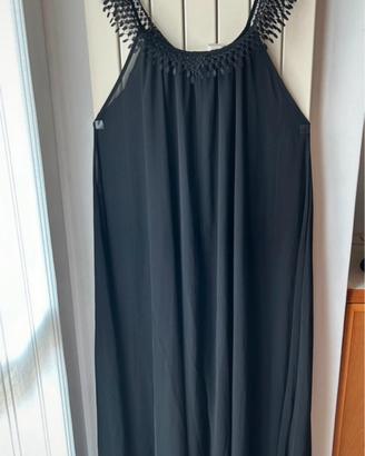 Abito Lungo Shein Pizzo Nero taglia 1 XL Nuovo