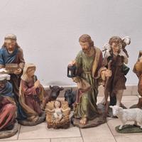 presepe con statue in resina 40cm