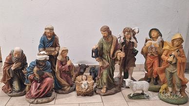 presepe con statue in resina 40cm