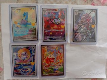 mini lotto 5 carte 30° anniversario Pokémon 