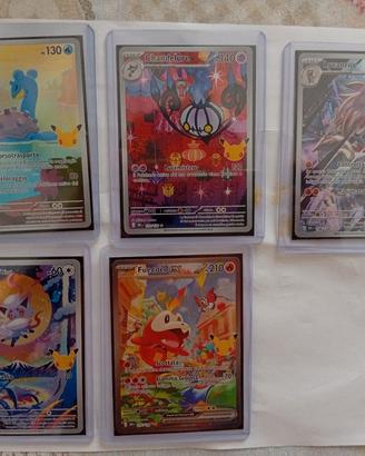 mini lotto 5 carte 30° anniversario Pokémon 