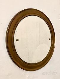 Specchio d'epoca tondo in bronzo