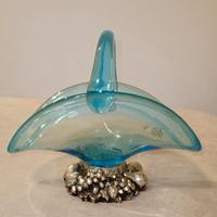 Centrotavola cristallo/argento vintage 