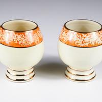 Coppia tazze Liberty ceramica Carraresi anni ‘30