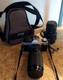 Canon AE-1 Program + 2 obiettivi e borsa kit

