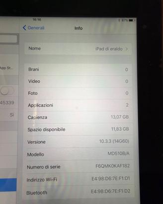 iPad 10 pollici mod 510B/A