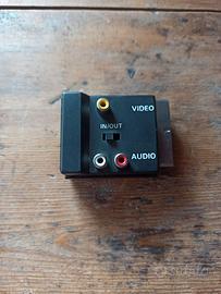 Adattatore SCART con ingressi audio video RCA
