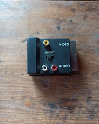 Adattatore SCART con ingressi audio video RCA