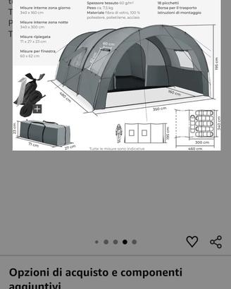tenda più due materassi gonfiabili