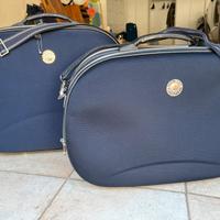 Valige in tessuto blu