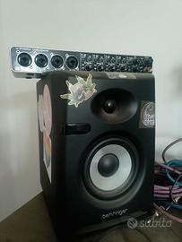 Speaker behringer e scheda audio u-phoria umc404HD