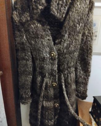 Cappotto tutto fatto a mano lana mohair
