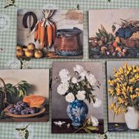 Set 5 quadri in legno