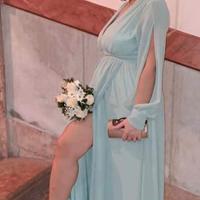 abito  cerimonia colore Tiffany