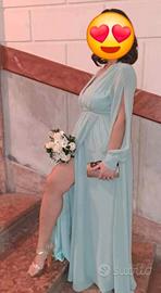 abito  cerimonia colore Tiffany