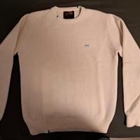 Maglione SUN 68 bianco in lana uomo