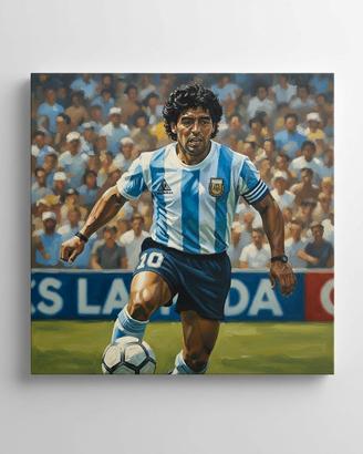 QUADRO MARADONA 20x20 - ARTE CALCIO ARGENTIN