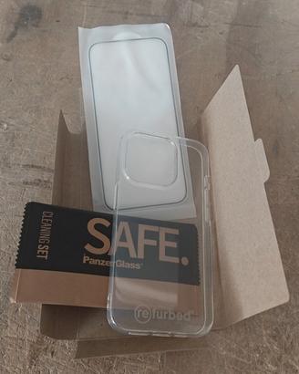 Cover Trasparente + Vetro Temperato Iphone 15 Plus