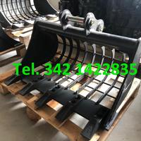 Benna grigliata 70 cm per miniescavatore perni 30