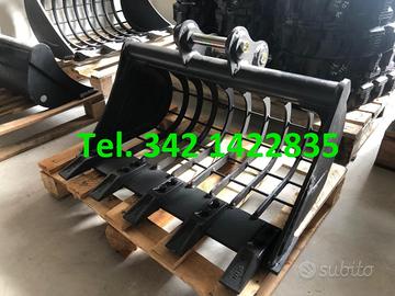 Benna grigliata 70 cm per miniescavatore perni 30