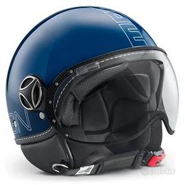 Casco Momo Design Fighter Glam blu cobalto e outli