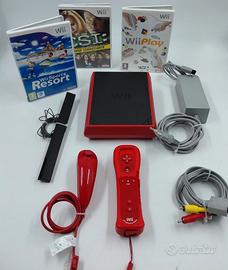 Nintendo WII rossa con giochi