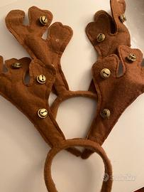 Set 2 cerchietti renna natale