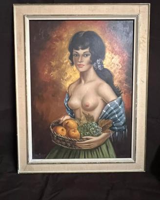 Dipinto di nudo artistico – olio su tela 73x54