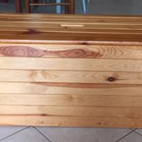 Cassapanca contenitore in legno 100x40x40