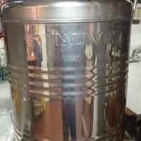Contenitore olio in acciaio Italiano con rubinetto