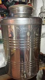 Contenitore olio in acciaio Italiano con rubinetto