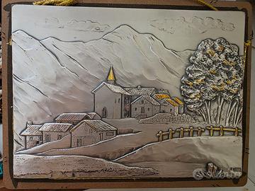 Quadro bassorilievo argento 925