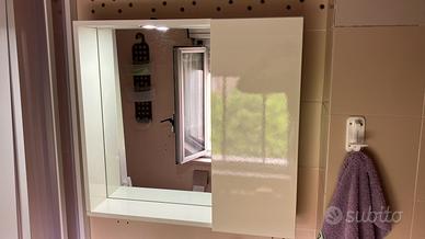 Specchiera led con anta per bagno