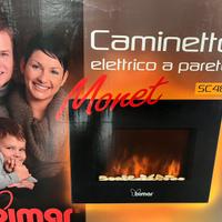 Caminetto elettrico a parete