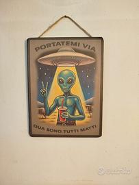 ALIEN, TARGA IN LEGNO