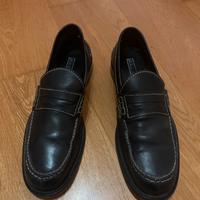 Mocassini neri vero cuoio