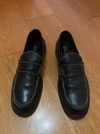 Mocassini neri vero cuoio