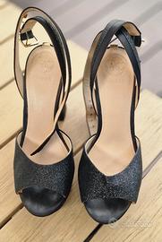Sandali con tacco GUESS n. 37 - Neri brillantinati